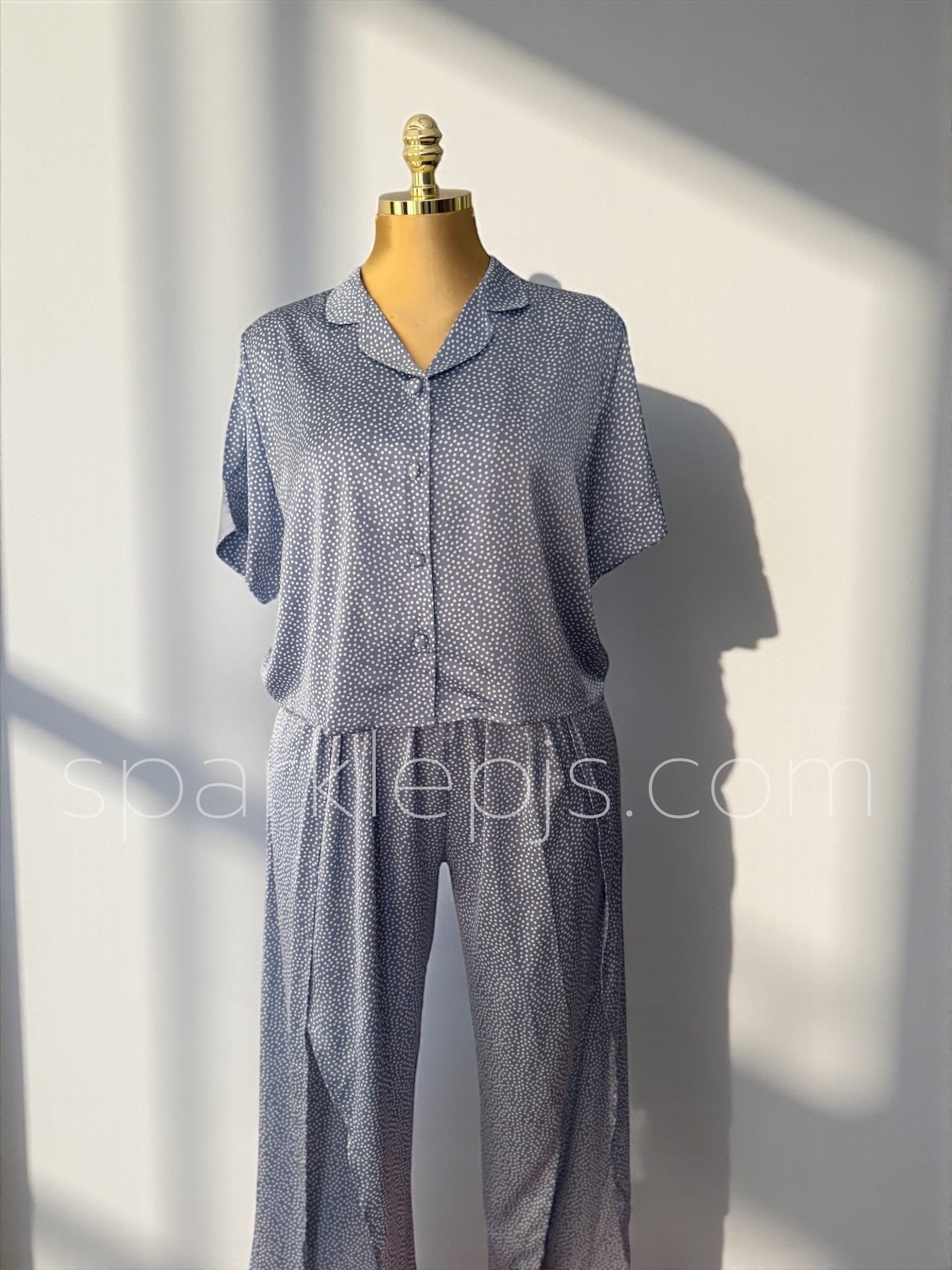 Satin Dots Half-sleeves pyj