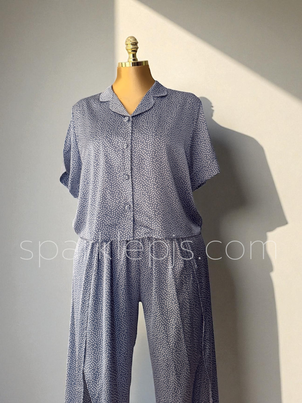 Satin Dots Half-sleeves pyj