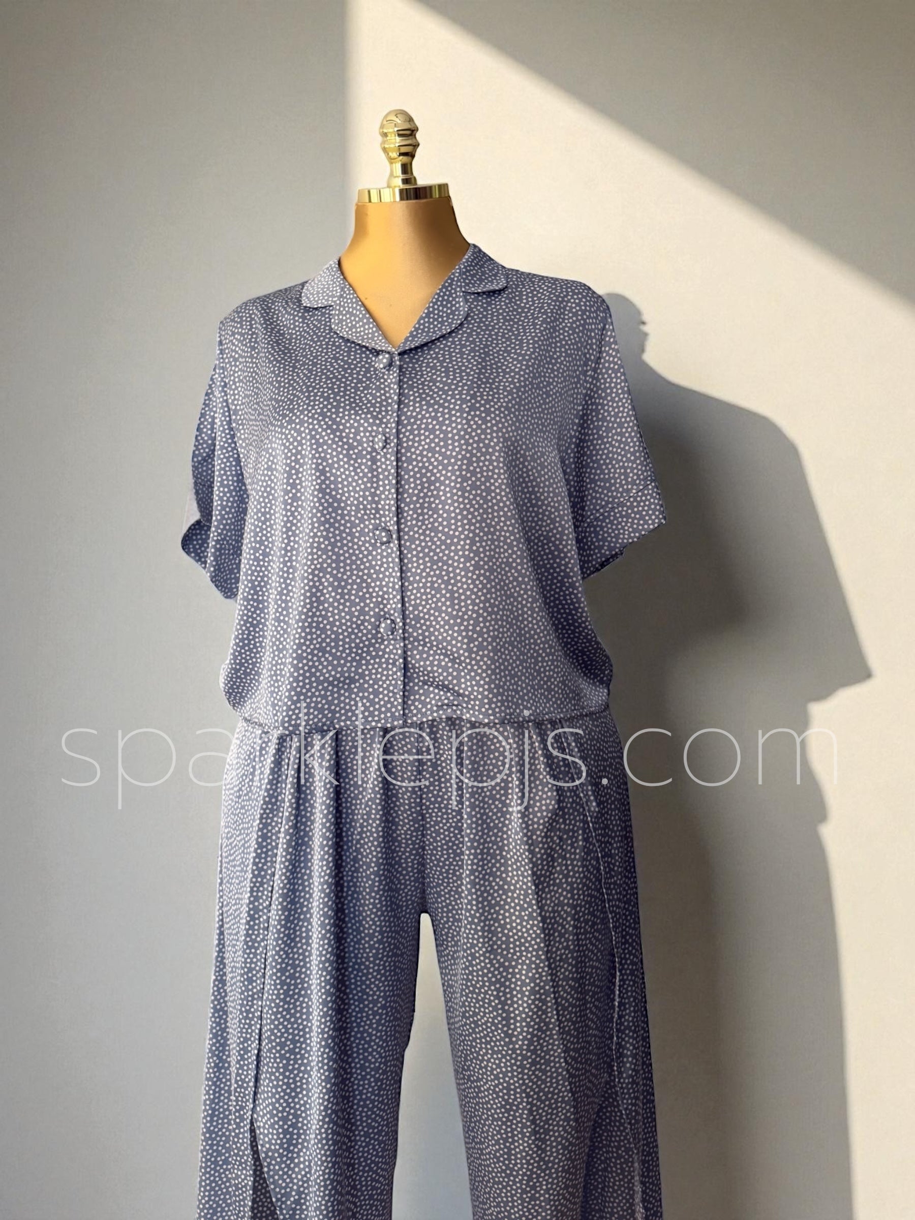 Satin Dots Half-sleeves pyj