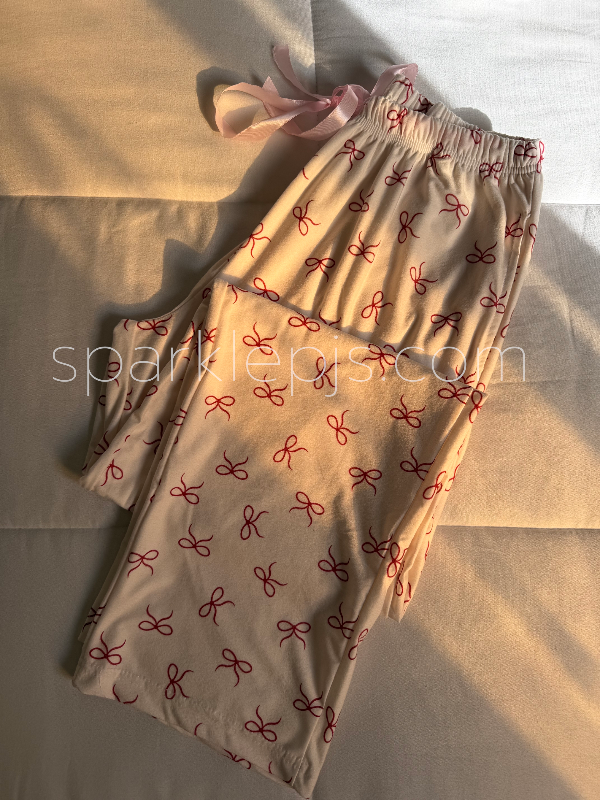 Sweetheart Satin-Tie Jogger