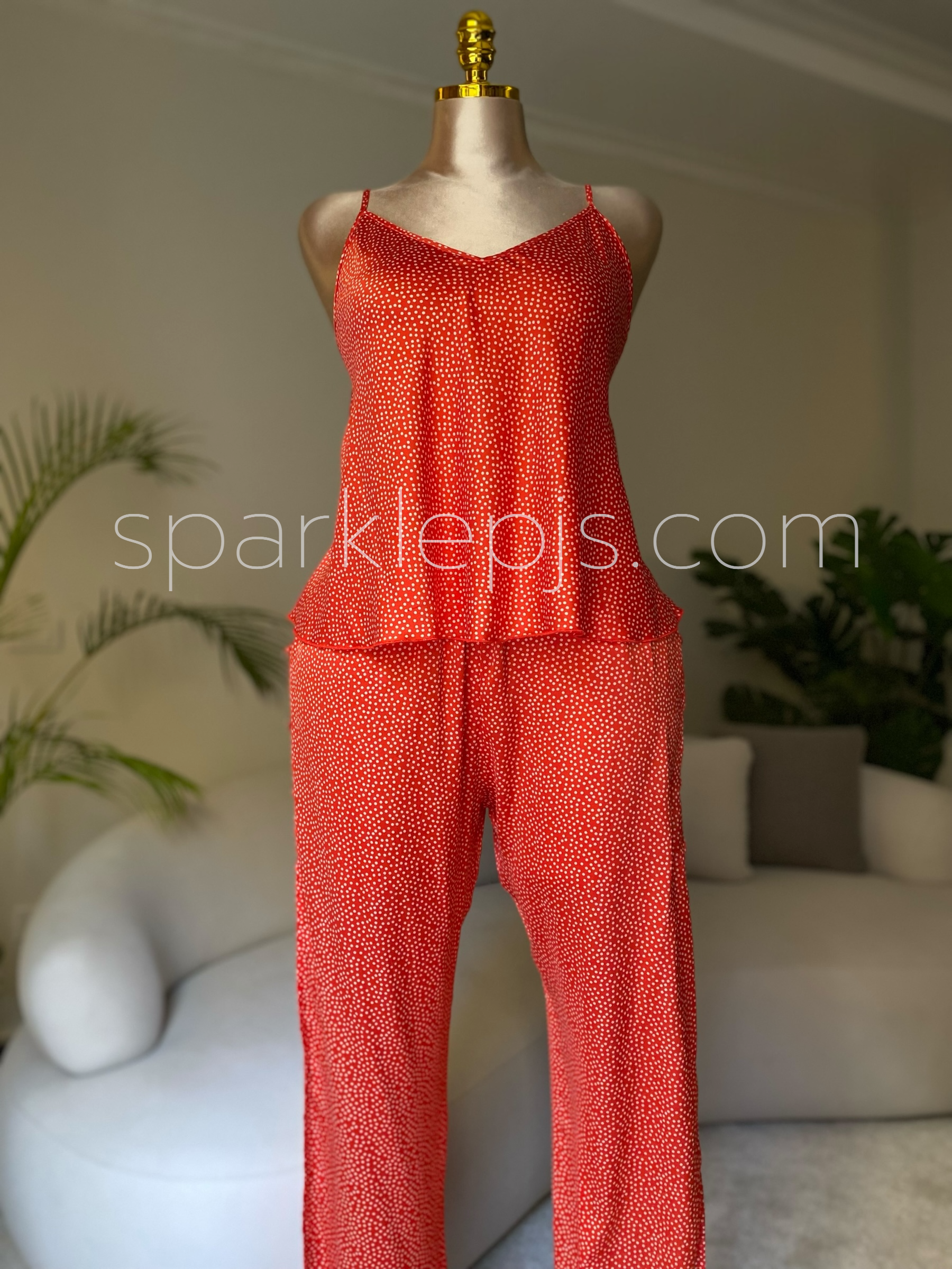 Comfy Polka Satin Pajamas