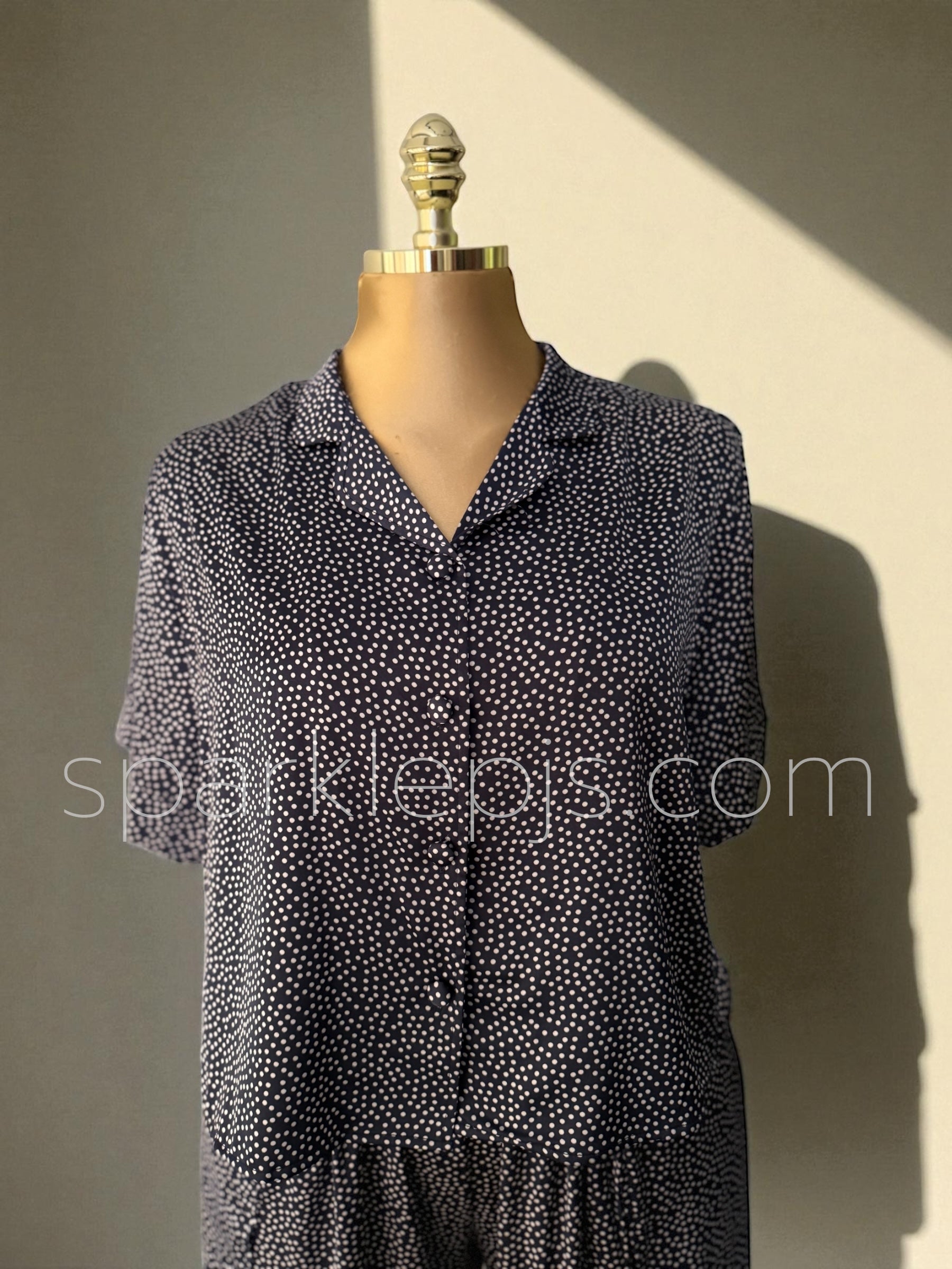 Satin Dots Half-sleeves pyj