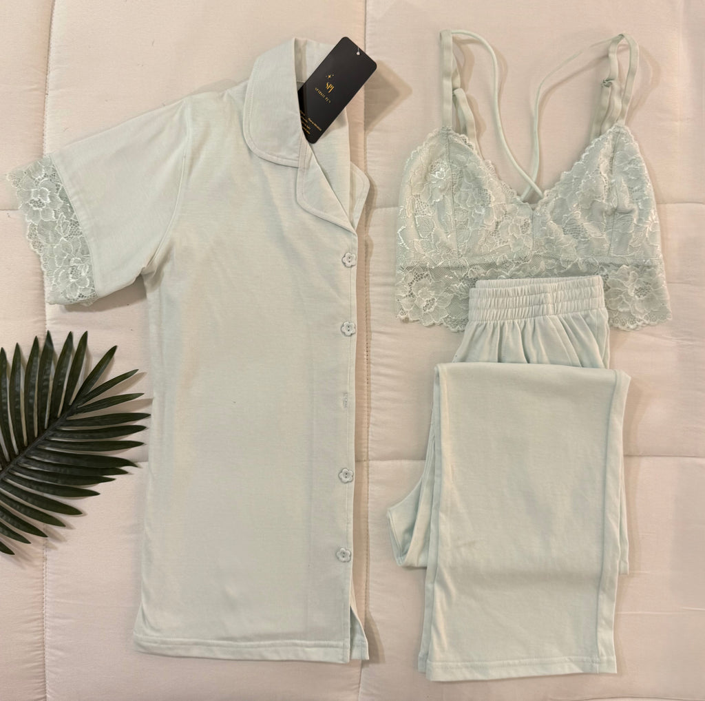 Romantic Lace Lounge 3 Pieces Set