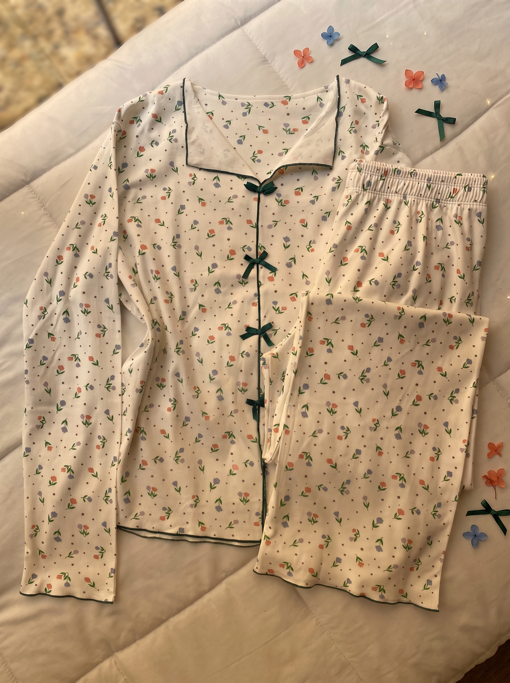 Blossom Dreams Full Sleeve Floral Pajama Set