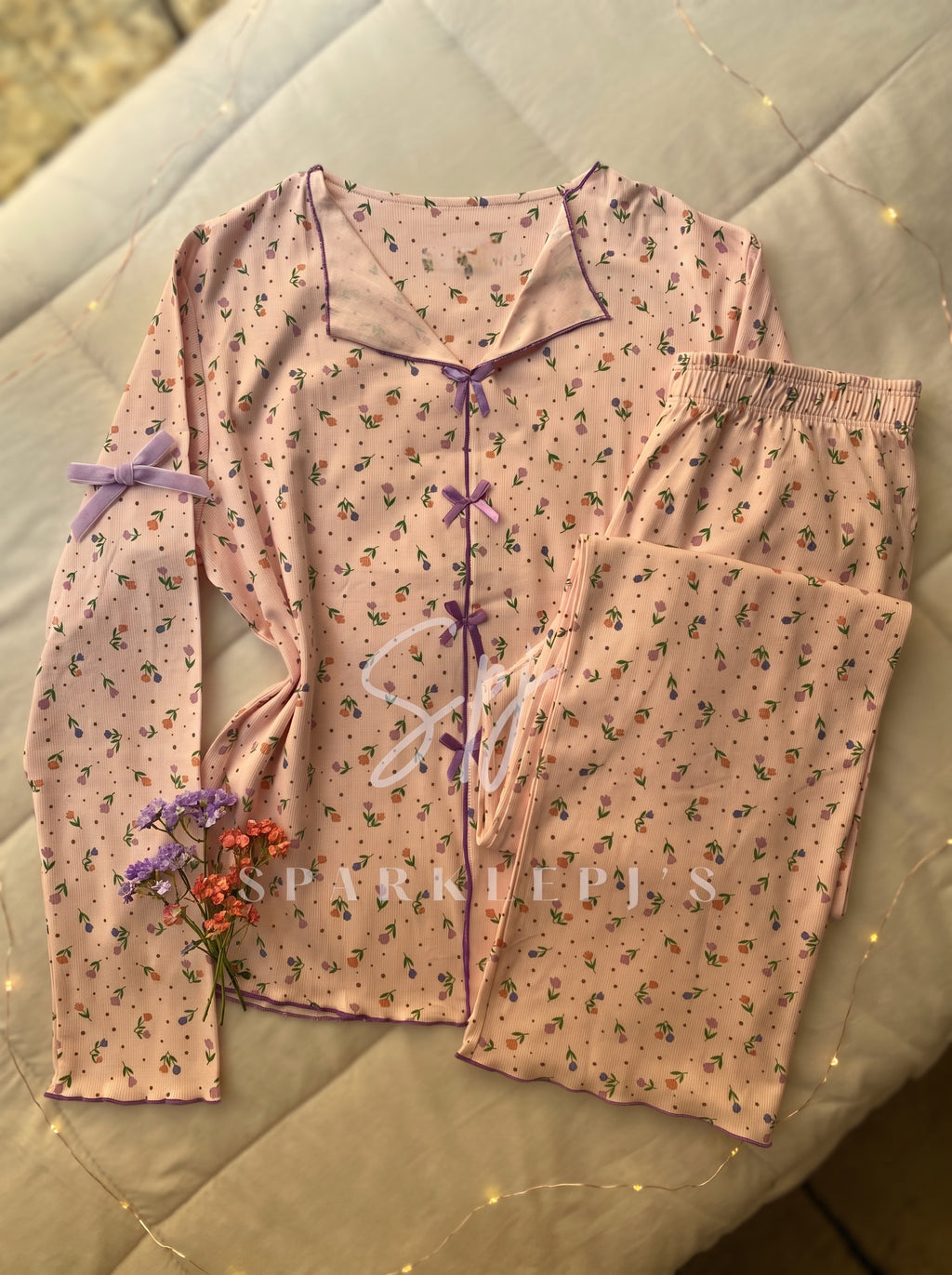 Blossom Dreams Full Sleeve Floral Pajama Set