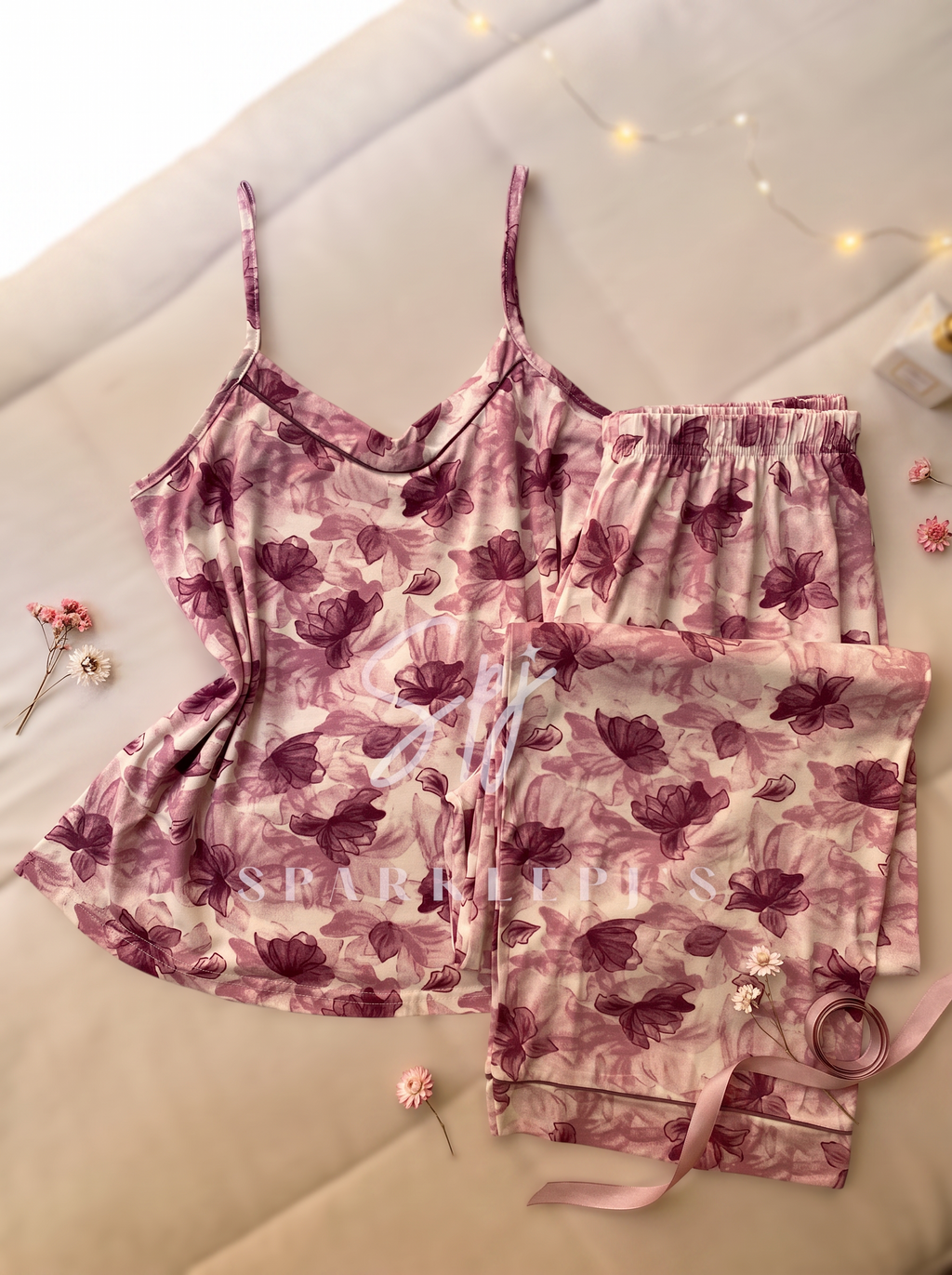 Blossom Dreams Sleeveless Pajama Set