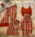 Midnight Elegance Three-Piece Pajama Set
