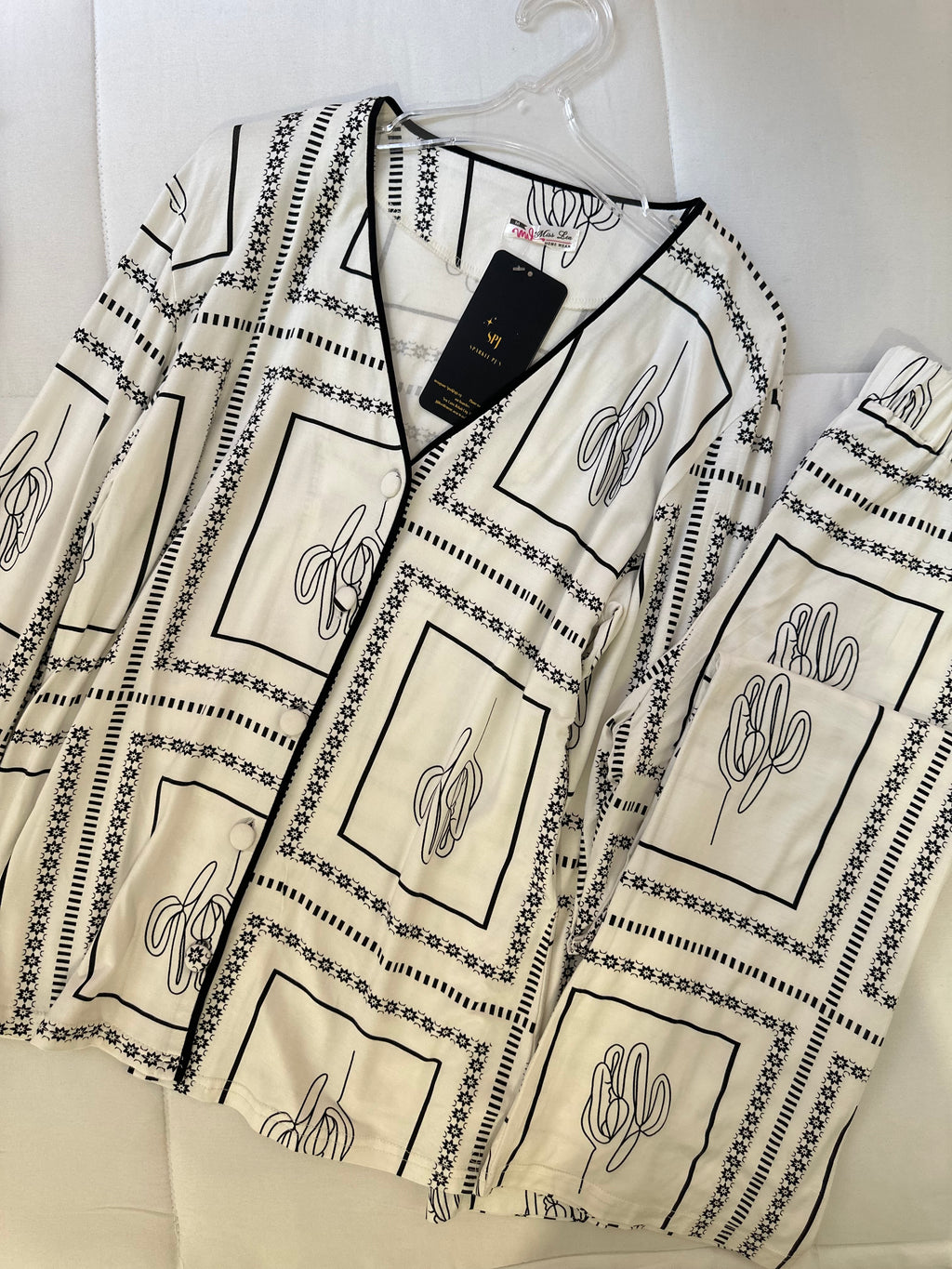 Geometric Line Art Pajama