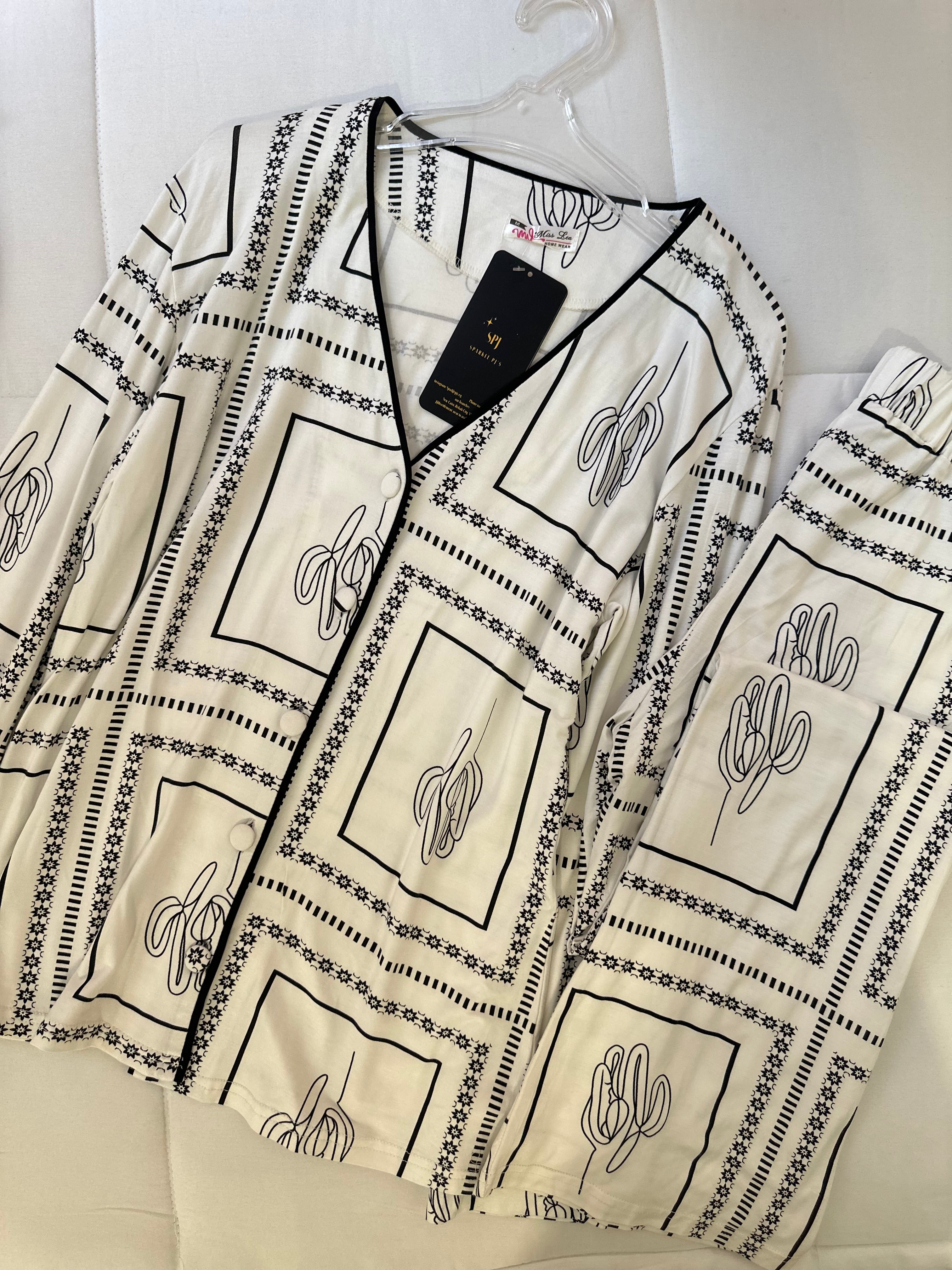 Geometric Line Art Pajama