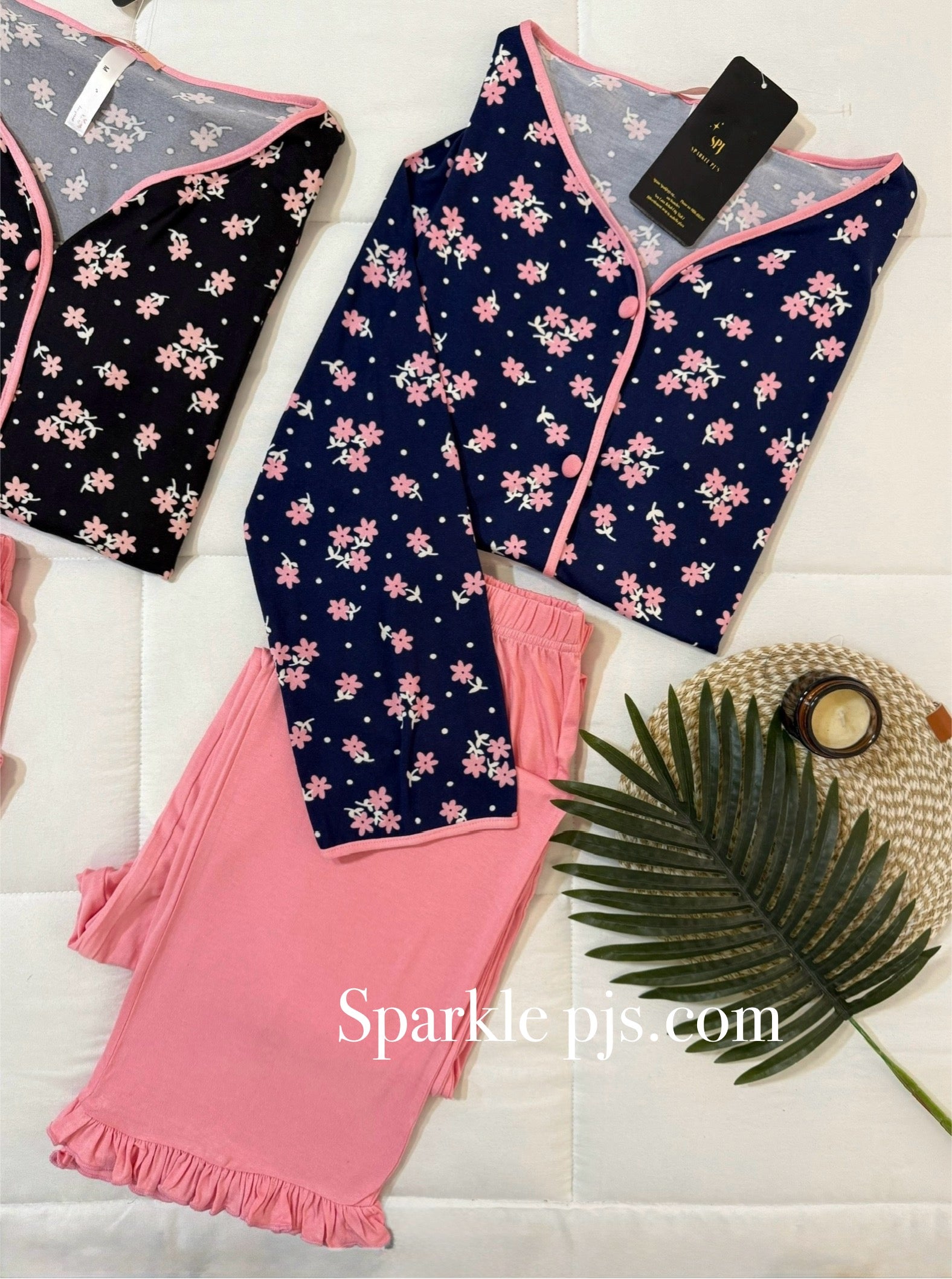 Midnight blossom pajamas