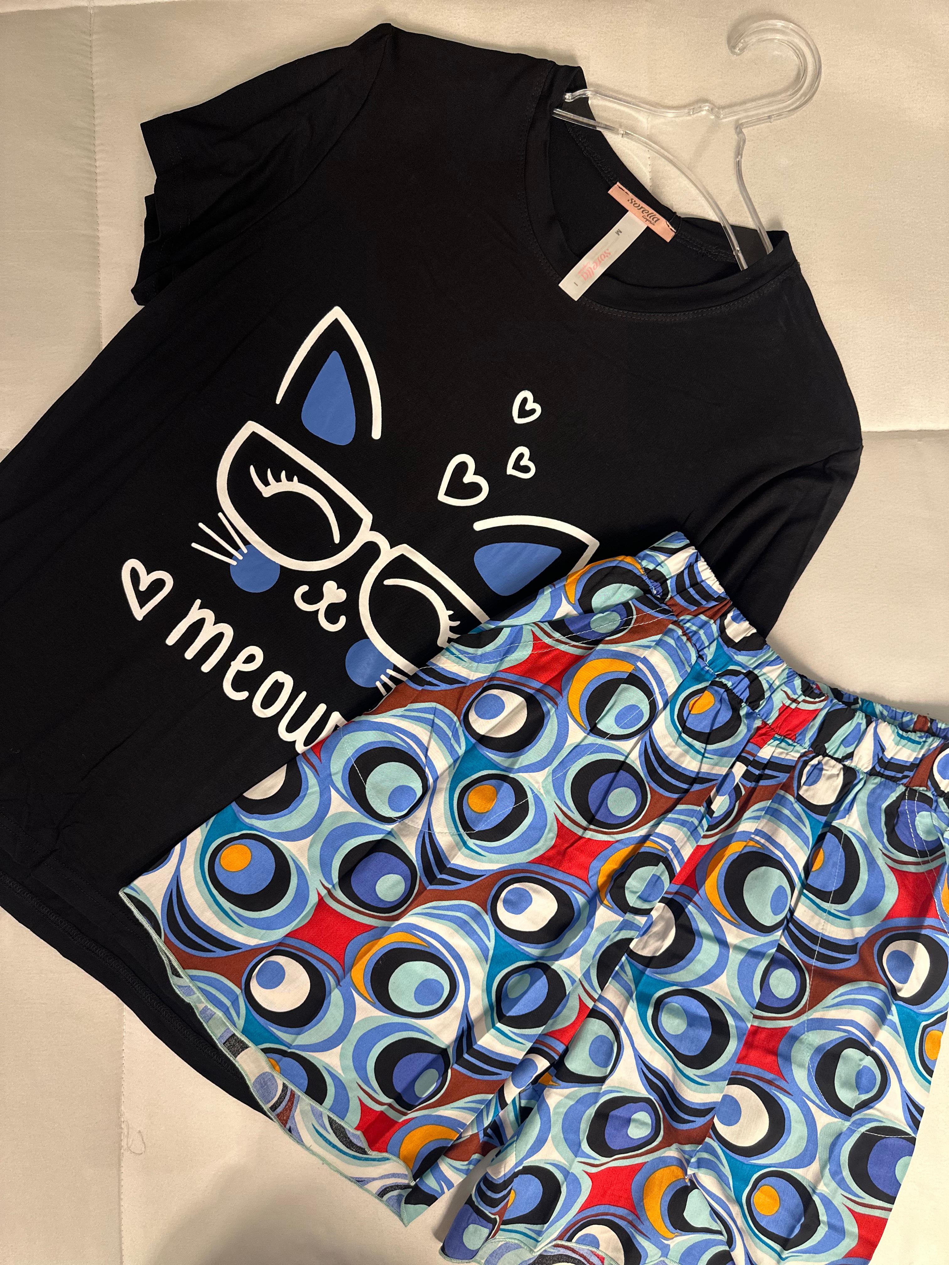 Purrfect Vibes Pyj Shorts