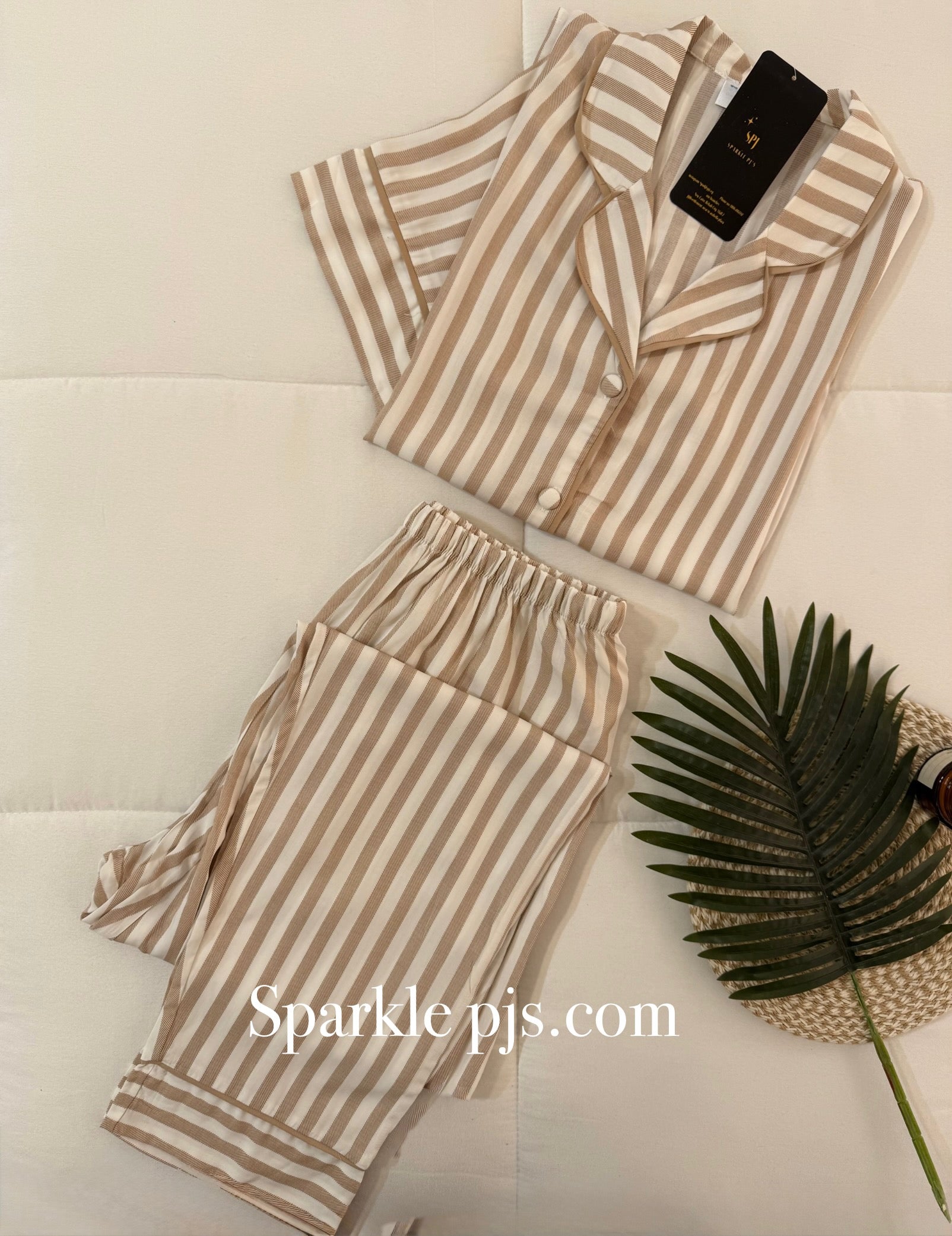 Classic Beige Striped pajamas