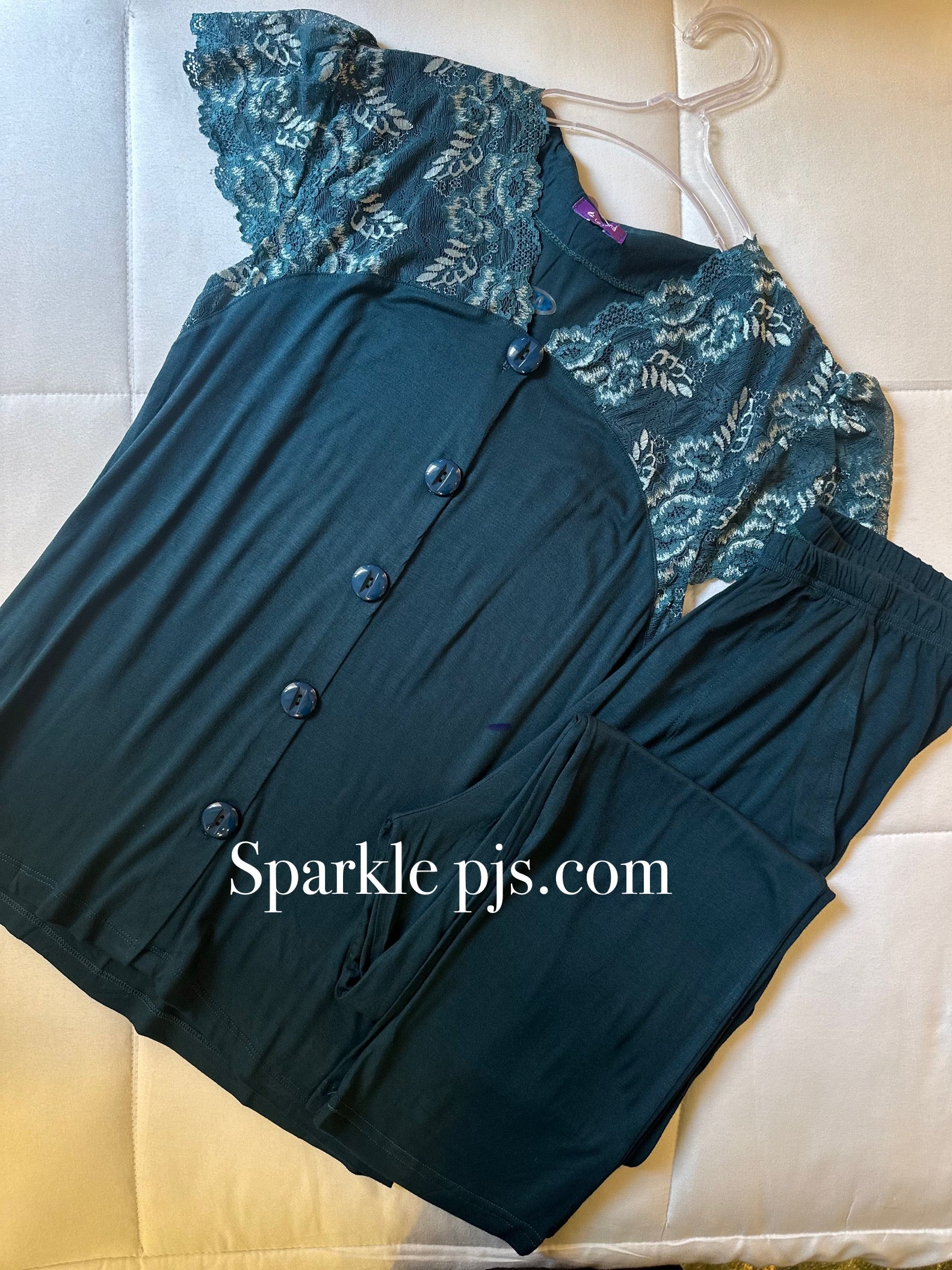 Lace Button-Down Pajama